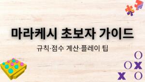 마라케시 초보자 가이드 – 규칙·점수 계산·플레이 팁