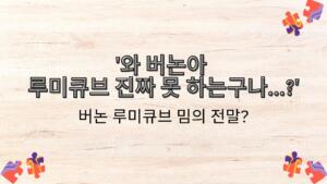 '와 버논아 루미큐브 진짜 못 하는구나...?' 버논 루미큐브 밈의 전말?